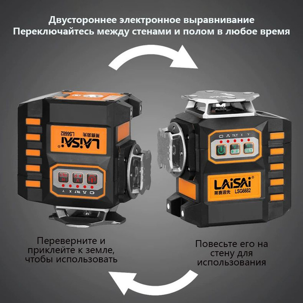 laisai Лазерный Лазерный уровень/нивелир Зеленыйлуч - купить с ...