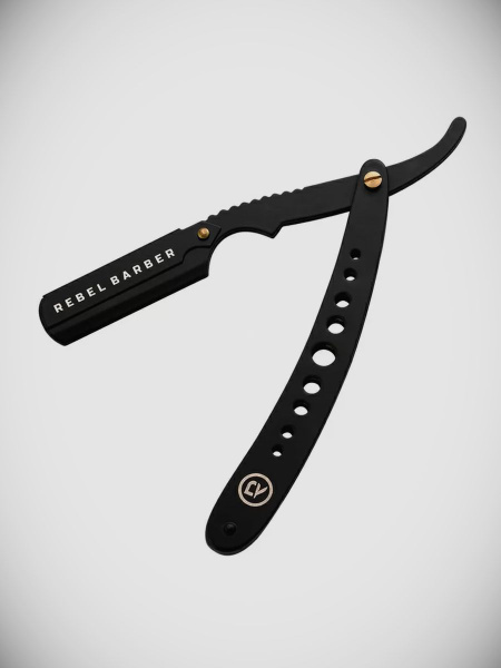 REBEL BARBER Predator Black Razor Опасная бритва со сменным лезвием ...