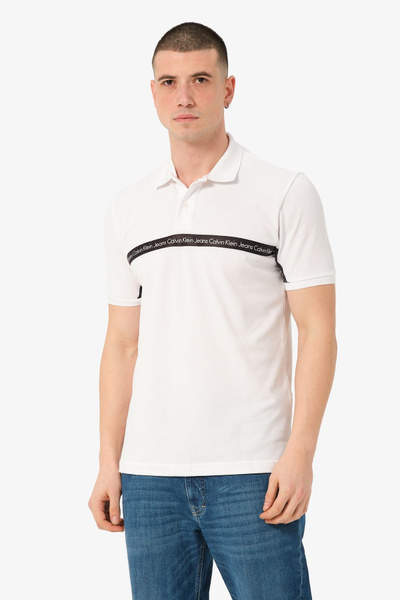 Поло Calvin Klein, размер 46, цвет белый, Хлопок - 100% - купить по ...
