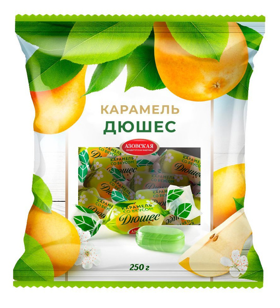 Леденцовая карамель Азовская кондитерская фабрика со вкусом Груша Дюшес ...