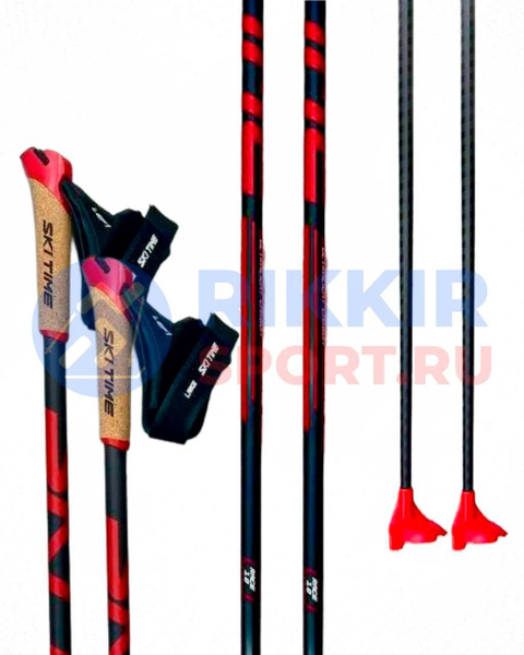 Лыжные палки SKI TIME RACE 1.0 Fast Clip (тип Triac) Black/Black, 177.5 ...