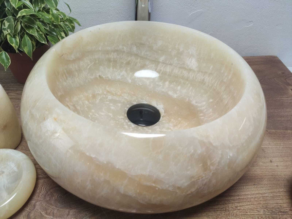 Каменная раковина из оникса Donut Yellow Small DO-01072 (40*40*15 ...