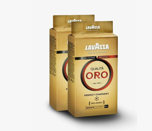 2 Упаковки по 250 гр. Кофе молотый Lavazza "Qualita oro" 250 гр (500гр ...