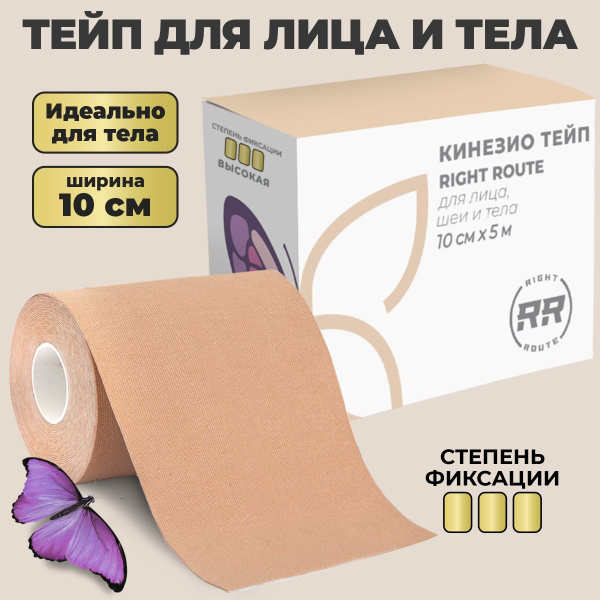 Тейпы для тела RIGHT ROUTE, кинезио тейп для лица, от морщин и отеков ...