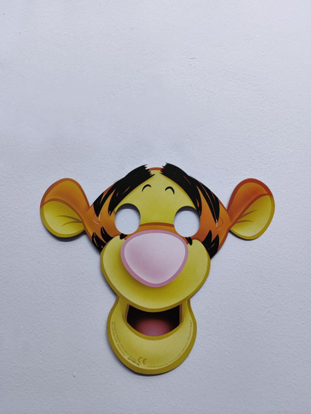 Картонная карнавальная маска Тигра, Тигруля из Винни Пуха размер 25х20 ...
