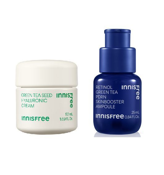 INNISFREE Набор Крем для лица с зеленым чаем (50мл)+ Сыворотка с ...