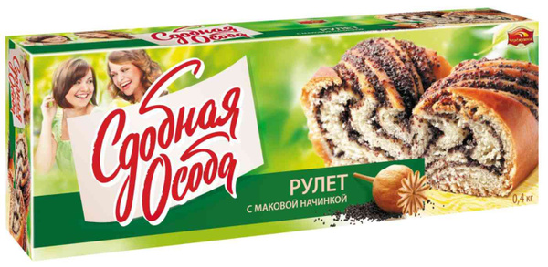 Рулет Сдобная особа с маковой начинкой, 400 г, 1 шт купить на OZON по ...