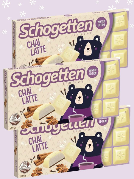 Белый шоколад Schogetten Chai Latte новогодний 3 шт по 100 гр купить на ...
