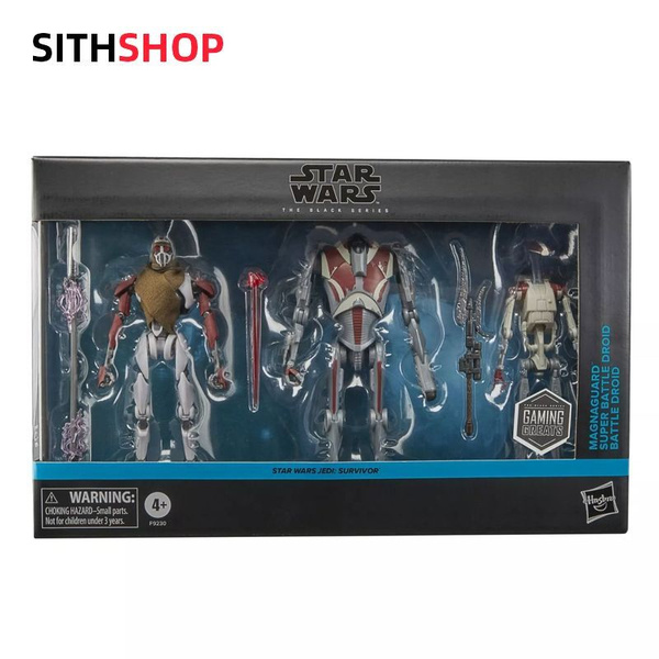 Star Wars Hasbro The Black Series, KX Security Droid Enforcer e Droideka, action figure ispirate al videogioco Jedi: Survivor, da 15 cm