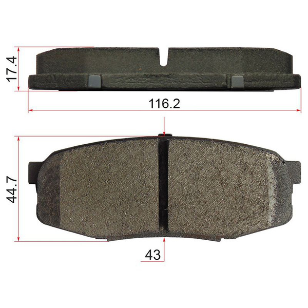 Колодки тормозные (Сзади/ Усиленные) Toyota Land Cruiser (J200) 07-21 / Lexus LX 07-23