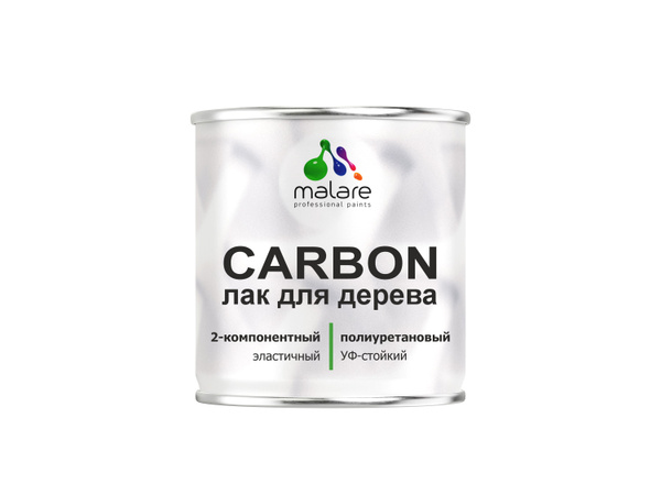 2К полиуретановый лак Malare CARBON для защиты дерева, адгезионный ...