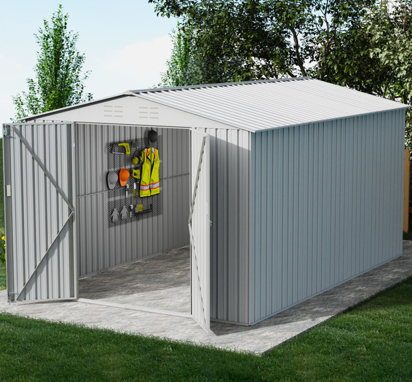 Хозблок металлический Fortlux Aluminium XXL - оцинкованный сарай для ...