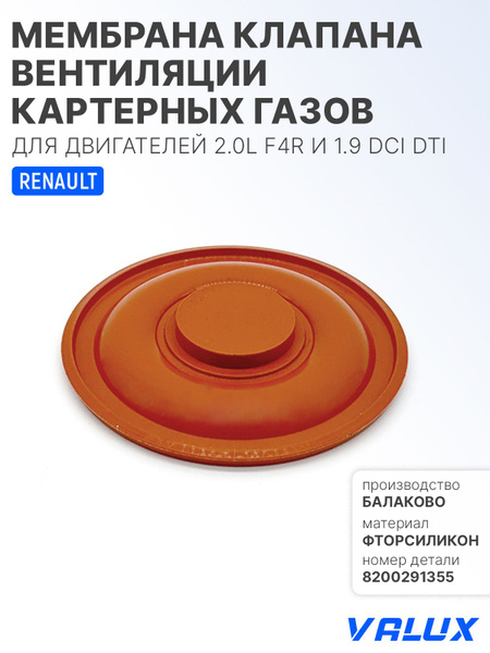 Мембрана клапана вентиляции картера Duster ДВС-F4R ACQ