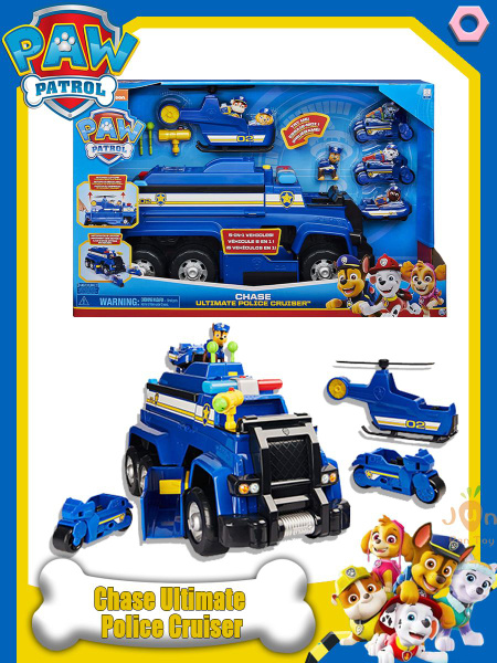 Spin Master Nickelodeon Paw Patrol Chase 5-in-1 Ultimate Police Cruiser ...