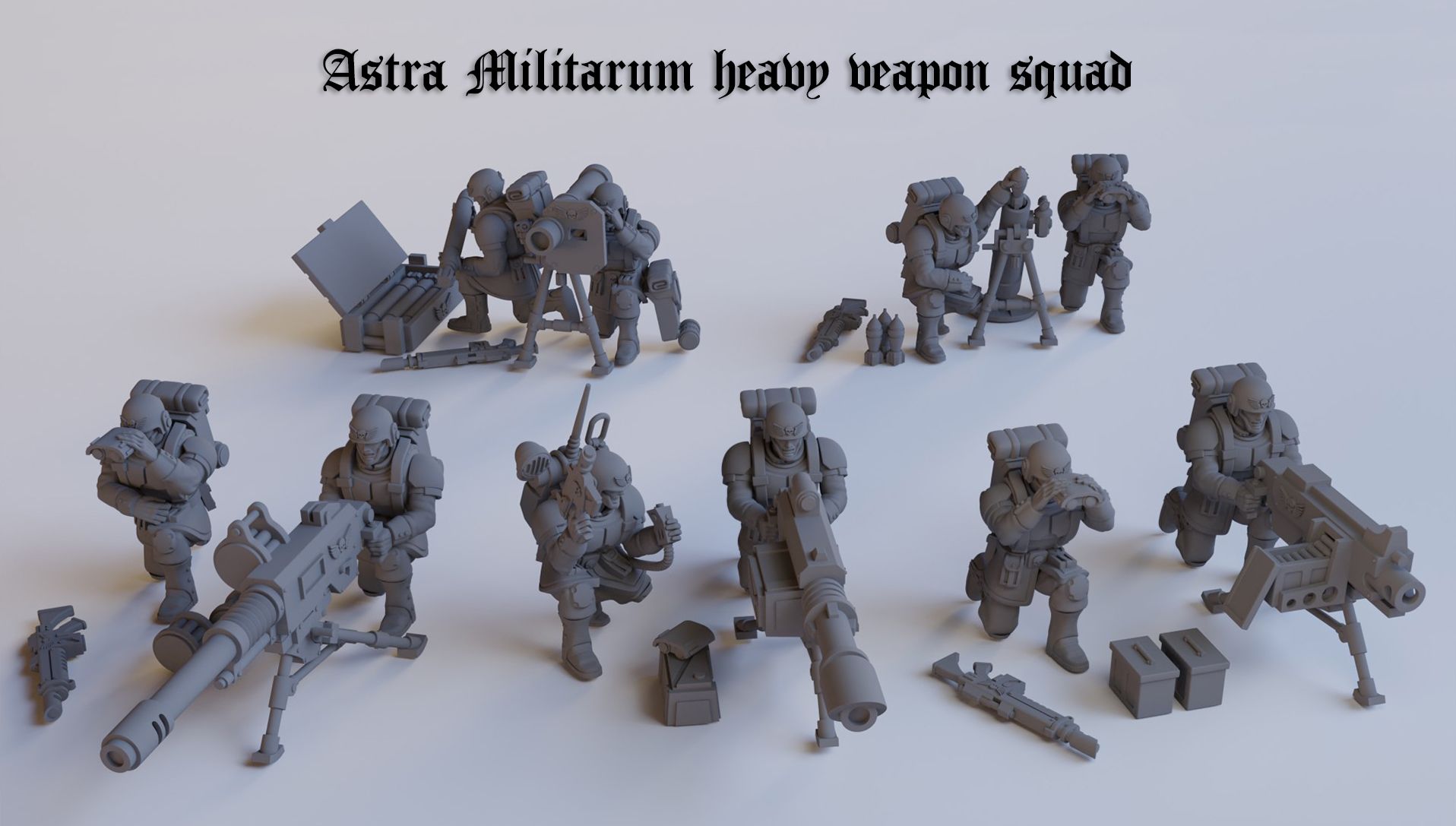 AstraMilitarum:HeavyWeaponsSquad/ТяжёлыйотрядИмперскойГвардии/наборминиатюрWarhammer40kАстраМилитарум