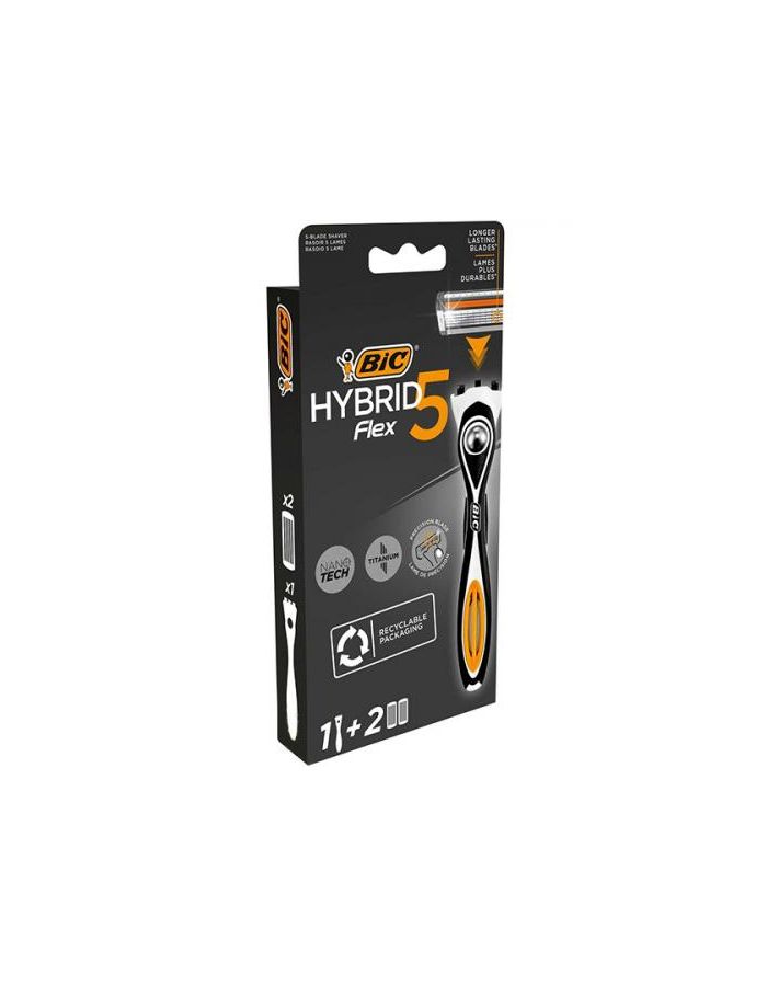 Bic Станок бритвенный Hybrid 5 Flex + 2 кассеты в уп., 1 уп