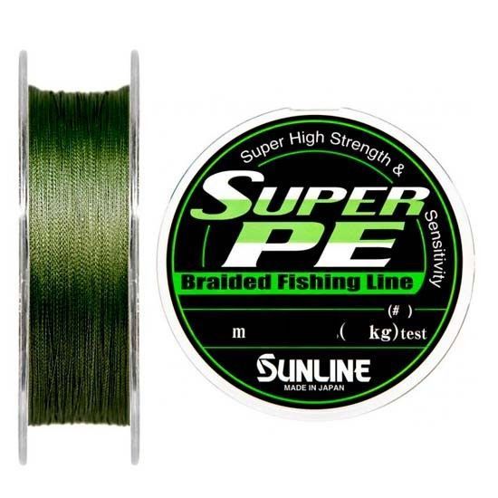 ШнурплетеныйSunlineSuperPE150m#0.6/6lb/0.128mm(темно-зеленый)