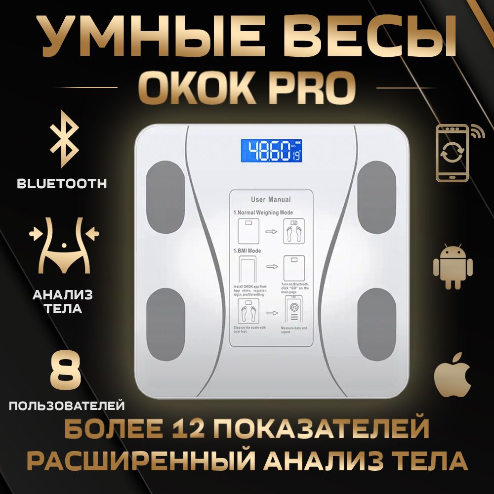 Напольные весы Smartscale Весы (Smart Scale) напольные умные, белый купить  по низкой цене с доставкой в интернет-магазине OZON (1329666369)