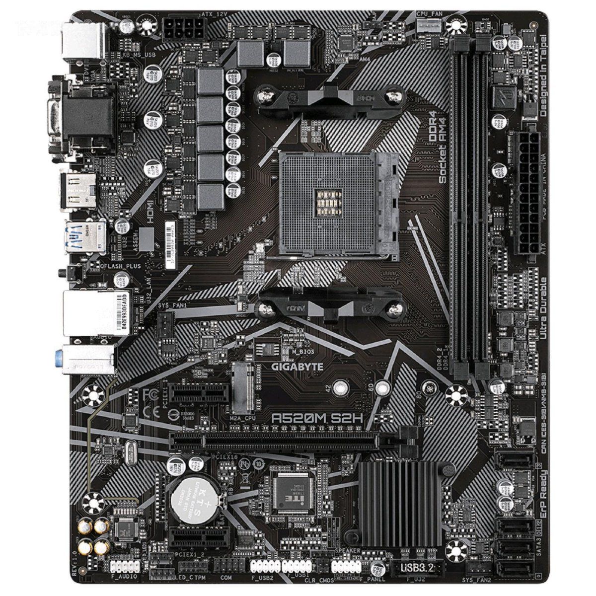 МатеринскаяплатаGigabyteA520MS2H(AM4,mATX)