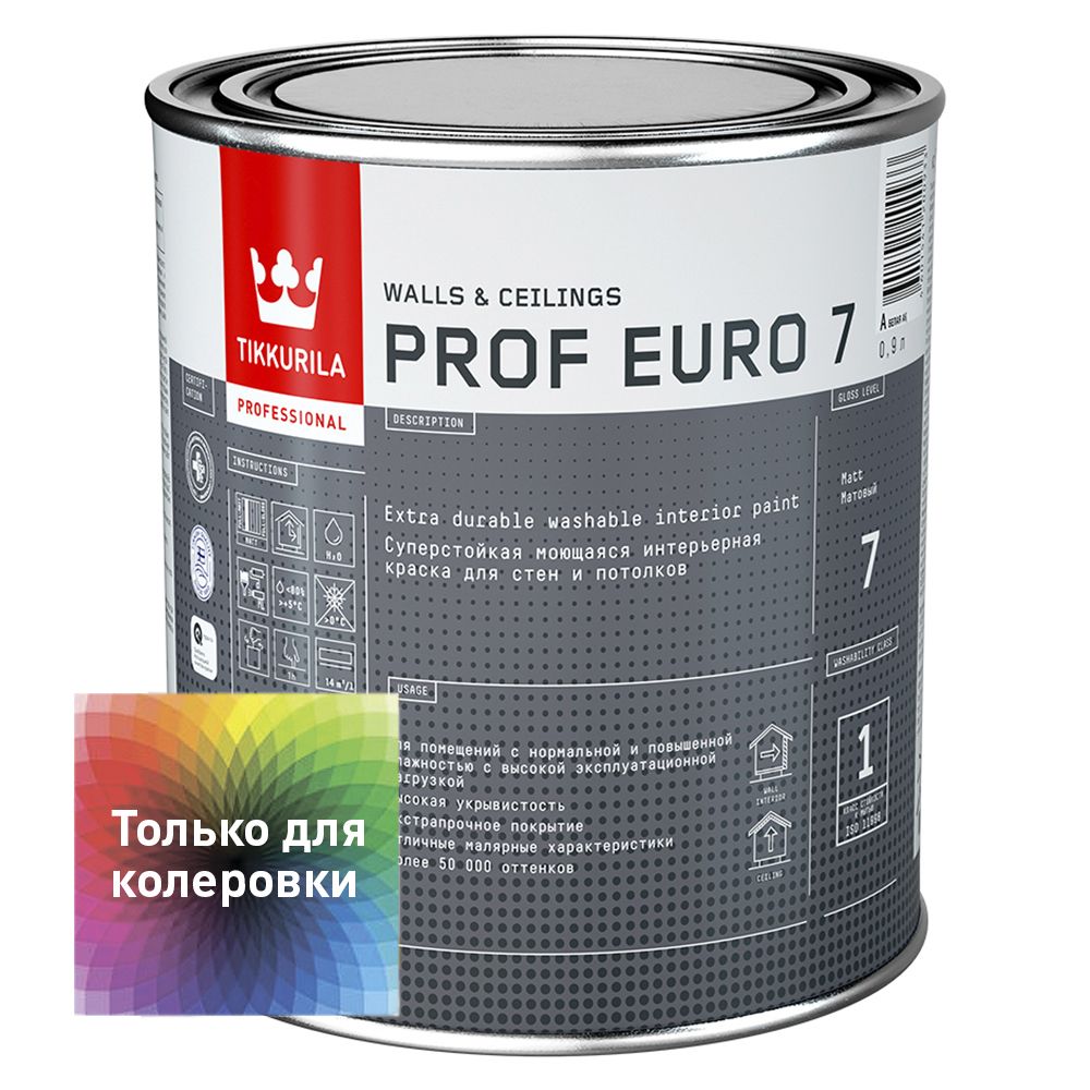 Tikkurila euro 7 матовая. Tikkurila Prof Euro 7. Tikkurila Euro 7. Краска евро 7 латексная моющаяся. Тиккурила евро 7 9л.