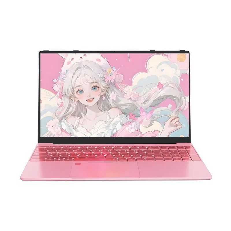 MAIMEITE Легкий ноутбук Ноутбук 15.6", Intel Celeron N4000, RAM 8 ГБ, SSD 256 ГБ, Intel HD Graphics, Windows Pro, серебристый, Русская раскладка Ноутбук 15.6", Intel Celeron N4000, RAM 8 ГБ, SSD, Intel HD Graphics 4000, Windows Pro, (N4000), светло-розовый, Русская раскладка