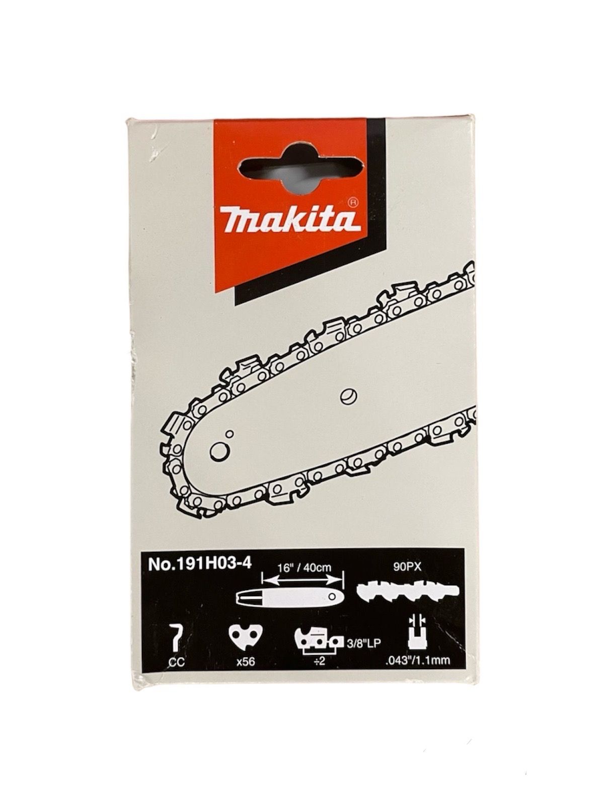 Цепь Makita (Oregon) 40 см/16", шаг 3/8"LP, паз 1.1 мм, 56 звеньев, 90PX Makita 191H03-4