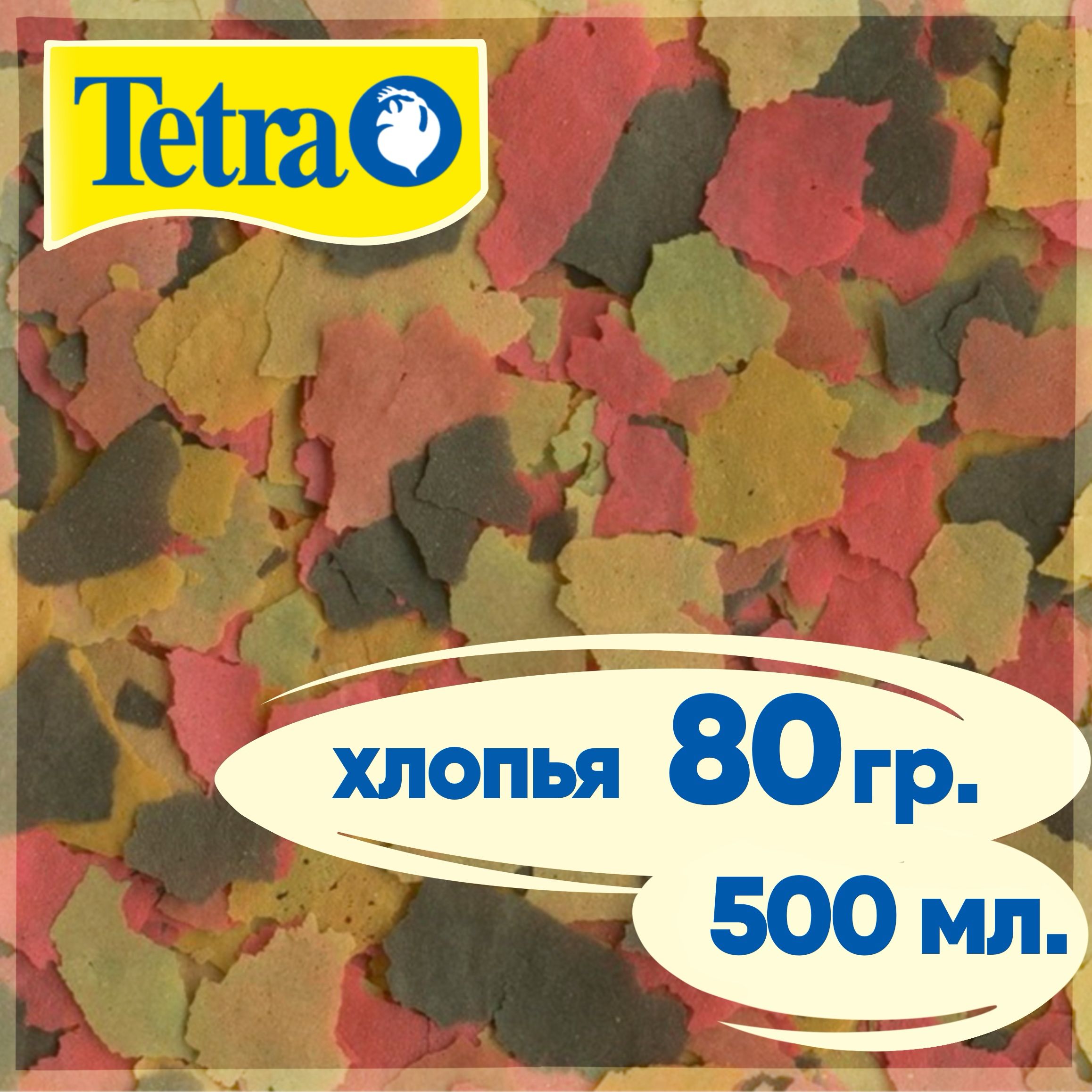 Tetra Min Flakes 80 гр корм для рыб хлопья, корм для рыбок аквариумных в хлопьях тетра