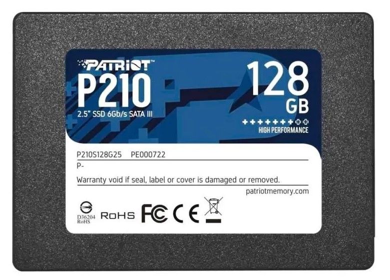 PatriotMemory128ГБВнутреннийSSD-диск2.5"P210128ГбSATAIIINAND3D(P210S512G25)(P210S128G25)