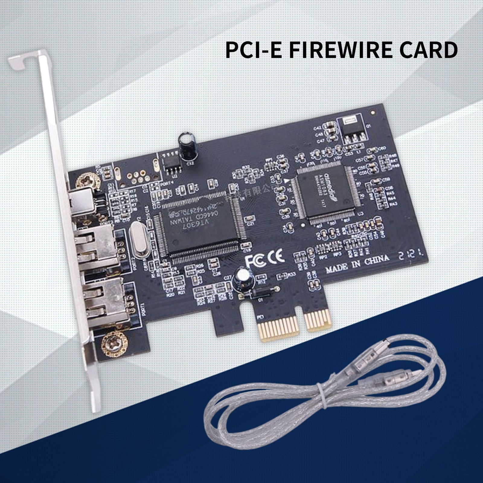 PCI-E Firewire IEEE 1394 3-портовая карта контроллера FireWire / для настольного ПК