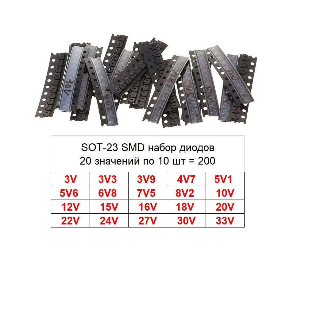 НаборSMDстабилитроновSOT-23200шт