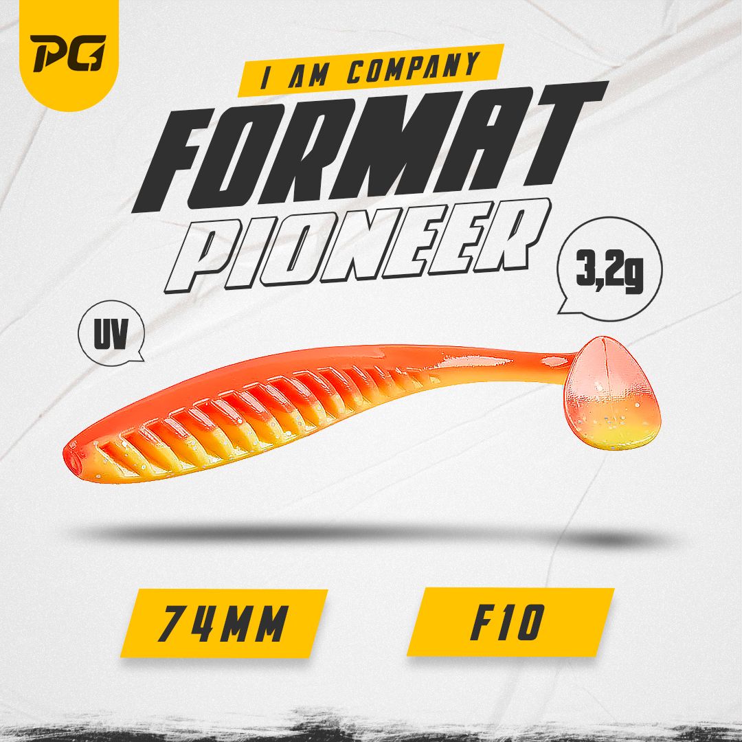 Силиконовая приманка FORMAT PIONEER 74mm (6шт.) цвет F10