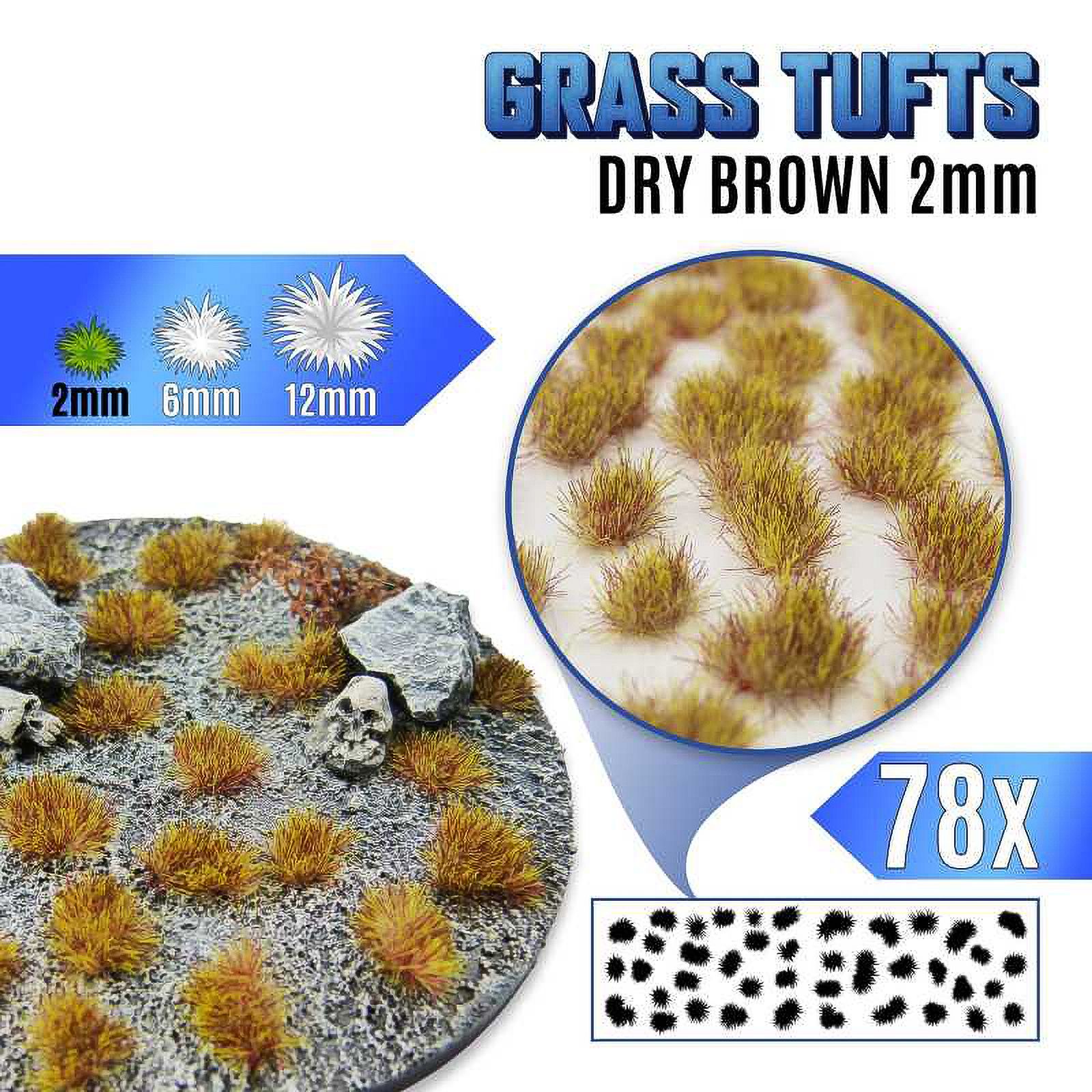 Green Stuff World: Пучки травы для макетов и диорам Grass Tufts 2 mm - Dry Brown