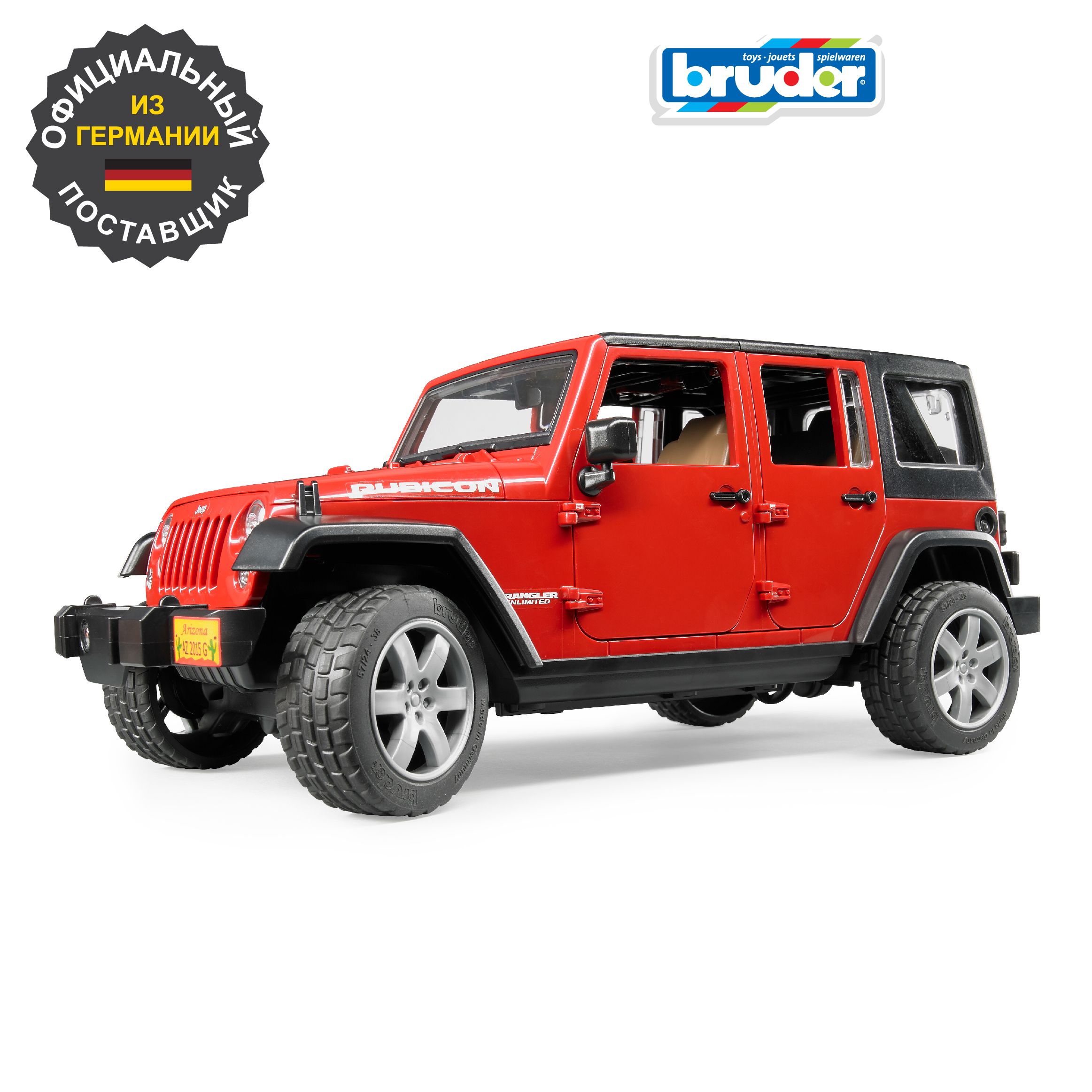 Машинка Bruder Внедорожник Jeep Wrangler Unlimited Rubicon, Брудер,02-525 -  купить с доставкой по выгодным ценам в интернет-магазине OZON (1346226370)