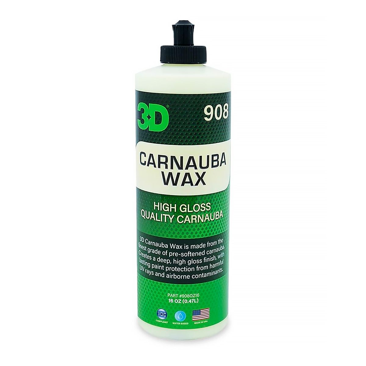 воск с карнаубой 908 CARNAUBA WAX 3D (0,47л)