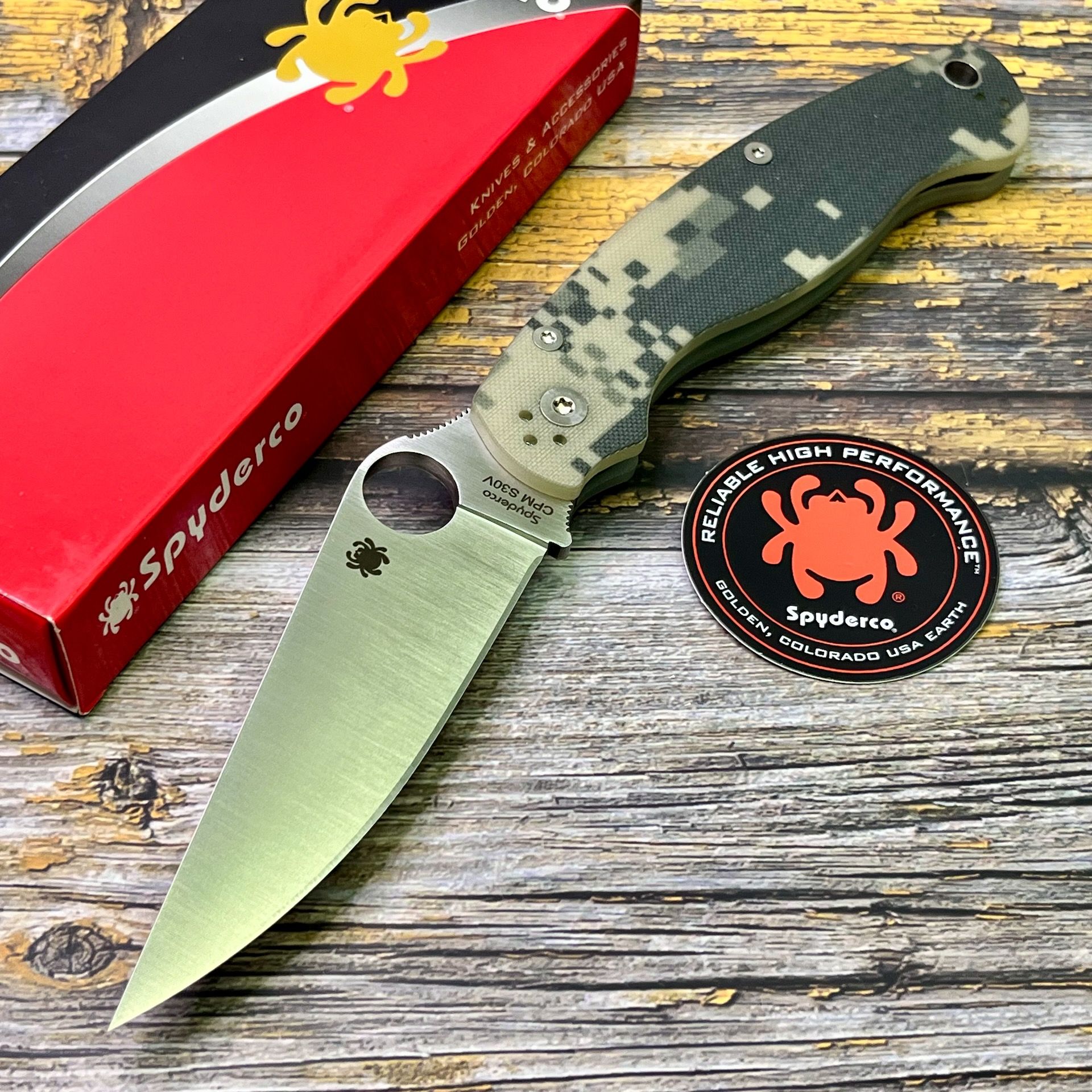 Нож складной Spyderco C36GPCMO2 Military 2, Camo Handle