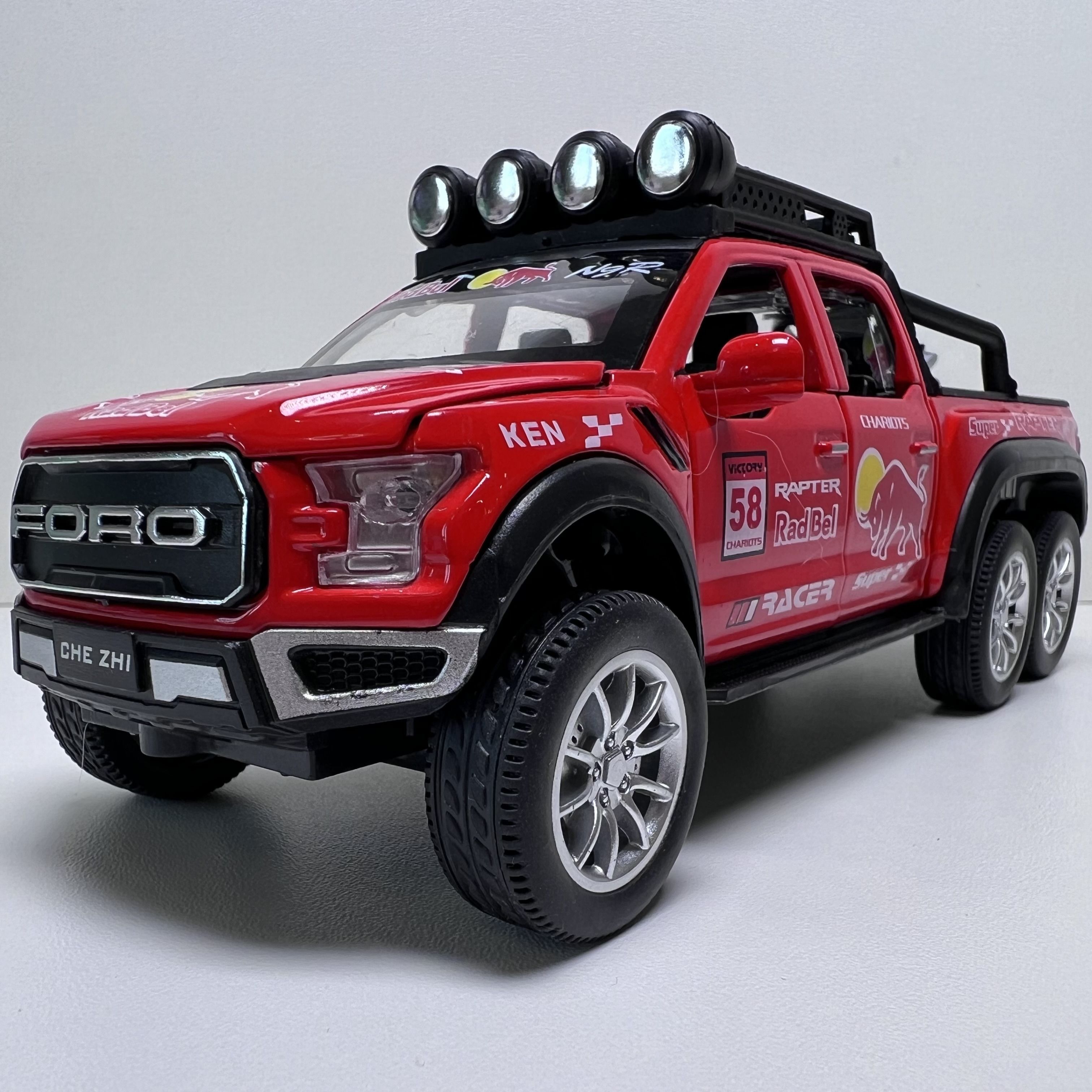 Машинка металлическая FORD Raptor F-150 Red Bull Форд Раптор Пикап с  Мотоциклом, инерционная со звуком и светом, 1:24 купить на OZON по низкой  цене (1592469285)