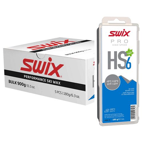 Парафин SWIX HS6 Blue -6-12 180g (Service Pack без крышки)