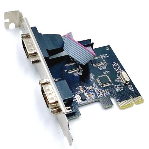 Сетевой контроллер, RS232 KS-is KS-575L1 PCI-Express на 2 COM порта 9M чипсет CH382L1