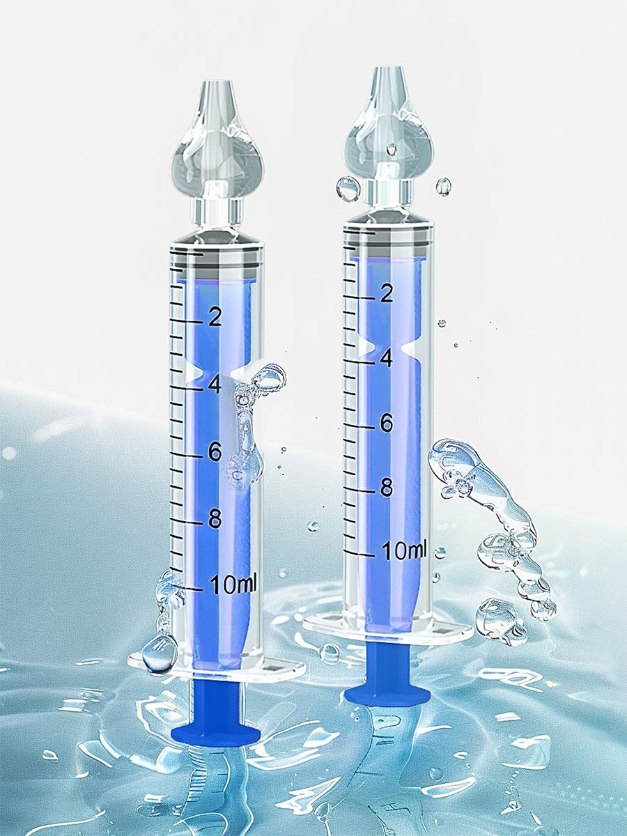 Ирригатор шприц 10 мл для промывания носа детей 2 шт.