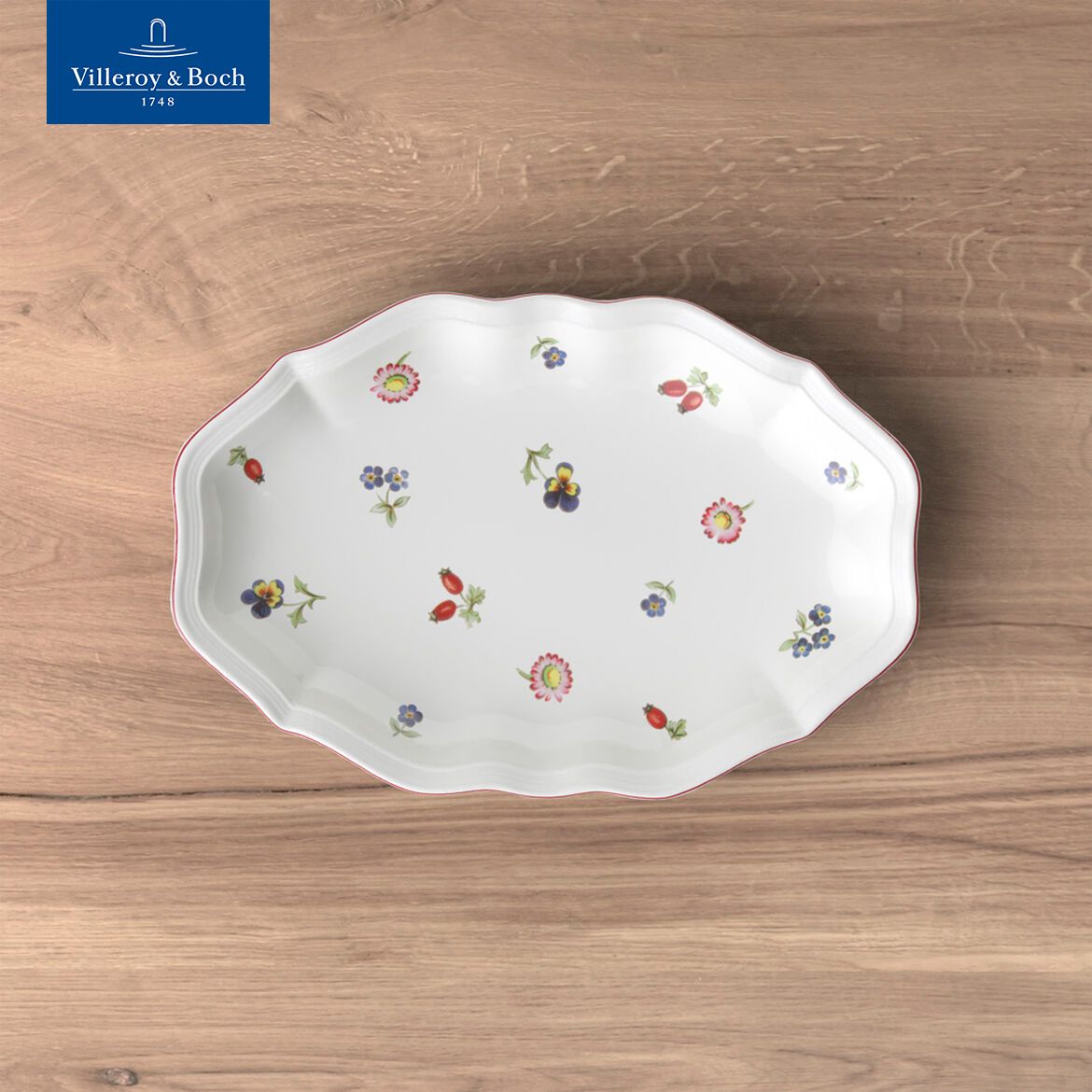 Блюдо сервировочное 24 см, Petite Fleur, Villeroy & Boch, Премиум-Фарфор