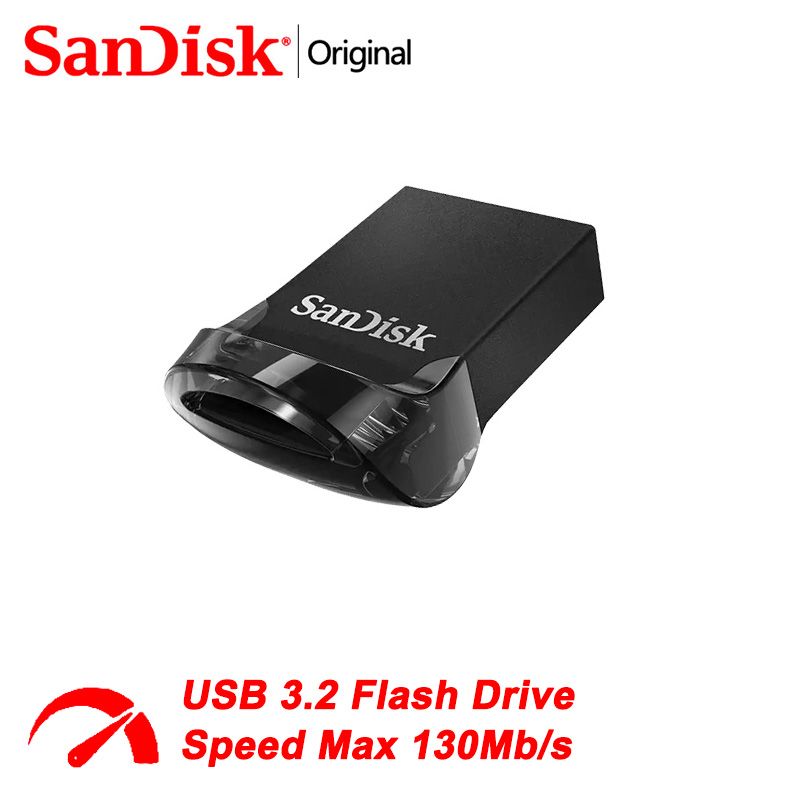 SanDisk USB-флеш-накопитель Ultra Fit SDCZ430-064G 64 ГБ, черно-серый