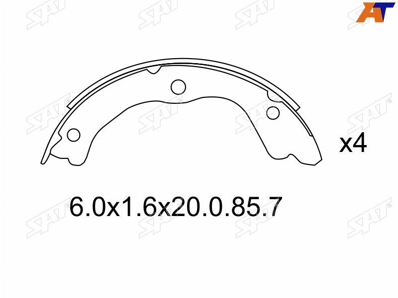 .SATКолодки(ручника)стояночноготормозадляNISSANX-TRAILT30/PRIMERAP12