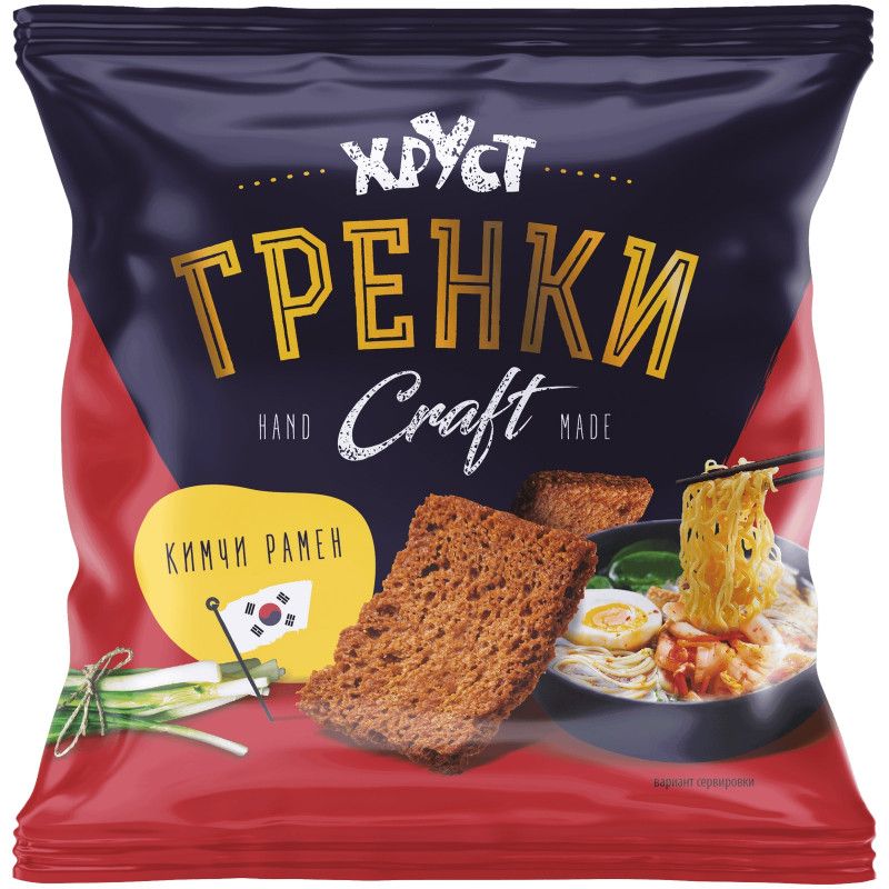 Гренки Хруст со вкусом кимчи рамен, 75г