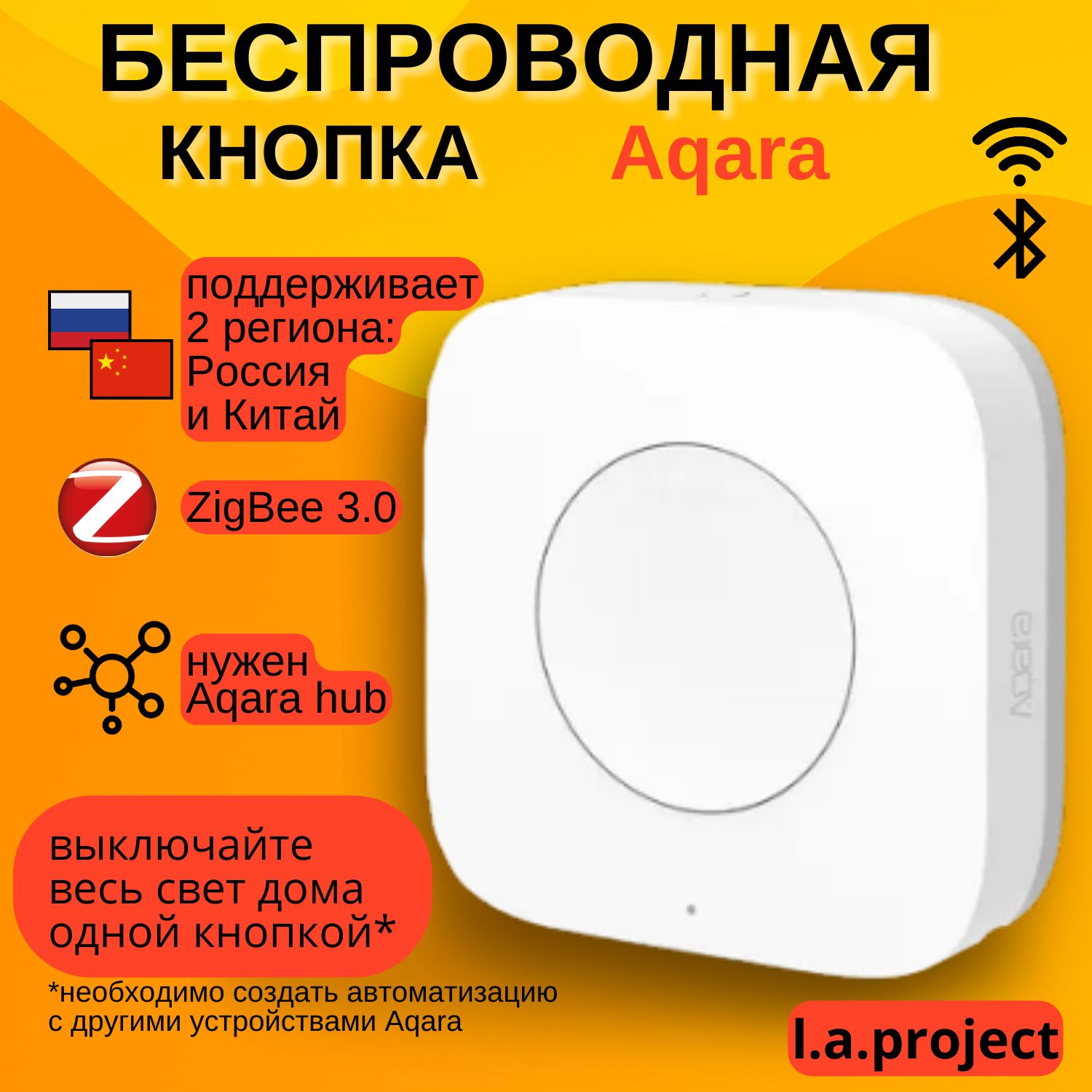 Беспроводная кнопка Aqara Wireless Mini Switch (WXKG11LM) (1 шт)