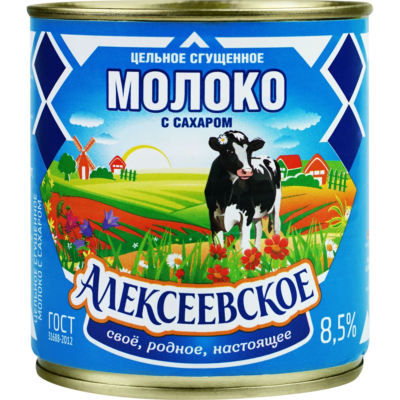 Молоко сгущенное АЛЕКСЕЕВСКОЕ ГОСТ 8.5% без змж, 380г