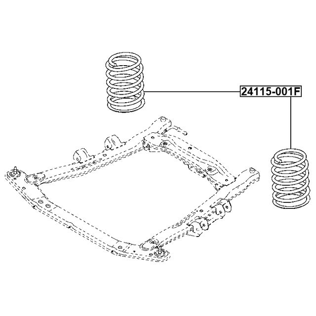 ПружинапередняядляавтомобилейRENAULTFEBEST24115-001F