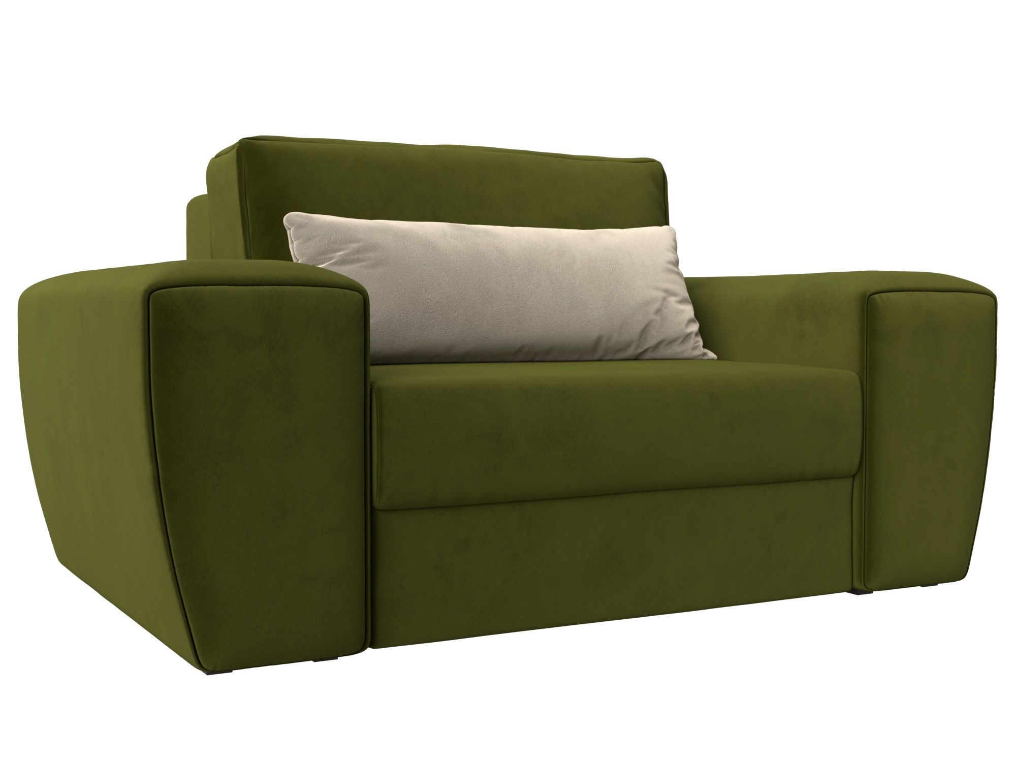 Кресло Лига-008, микровельвет, механизм еврокнижка, зеленый, 171x107x94см. Хит Диванов