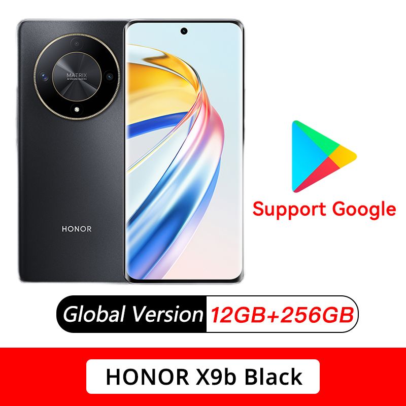 HonorСмартфонx9bGlobal12/256ГБ,черный