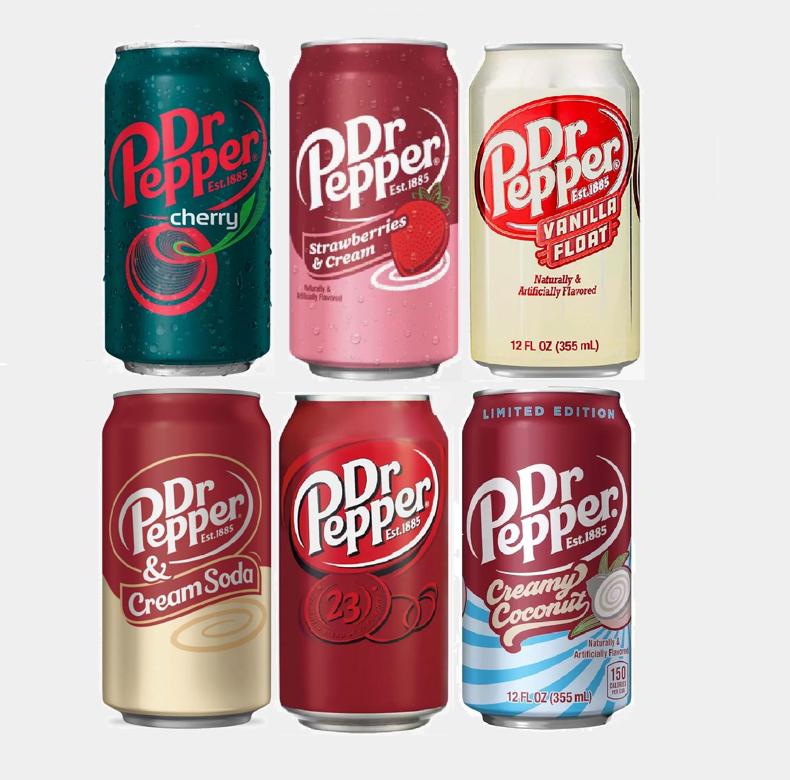 Набор газированных напитков Dr Pepper, (6 банок по 355 мл)