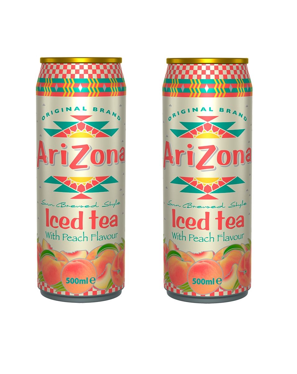 Напиток негазированный AriZona Peach Tea черный чай со вкусом персика 2 шт.по 0.5л, Германия